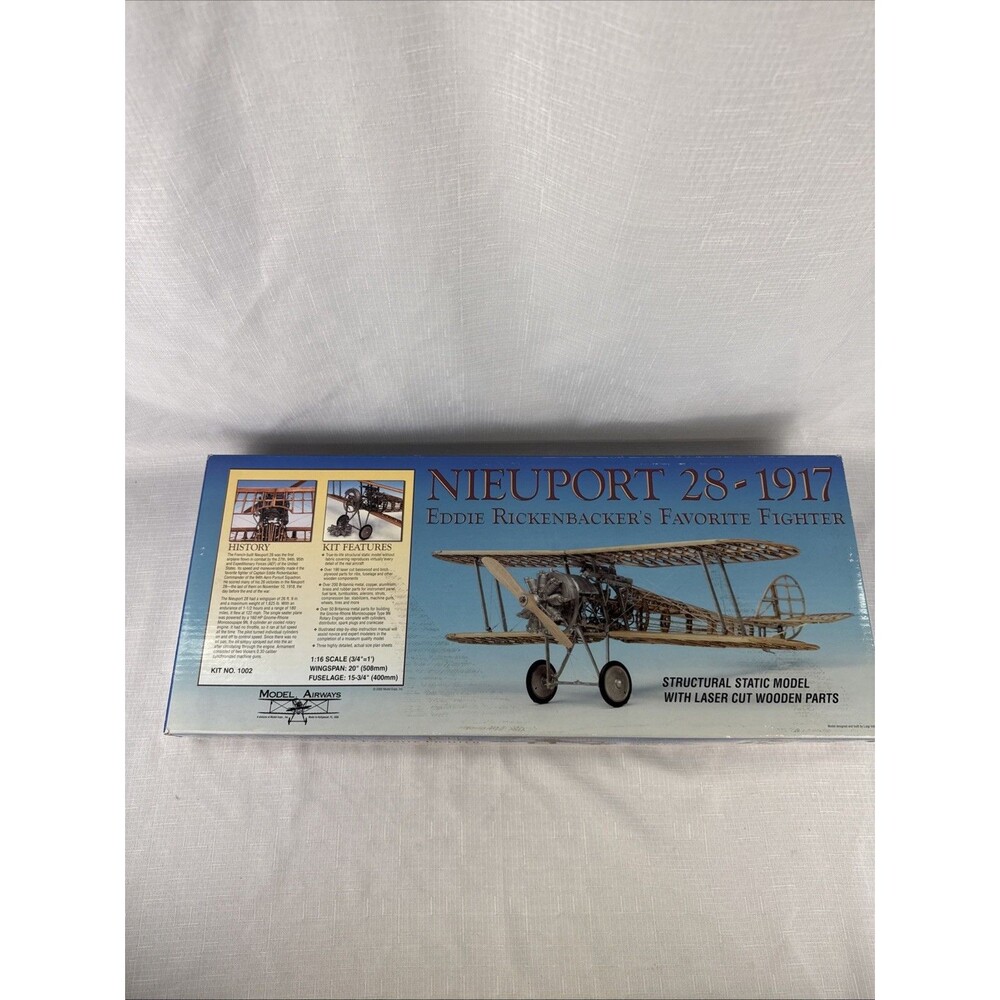 Model Airways 1:16 Nieuport 28-1917 Eddie Rickenbacker's Favorite Fighter